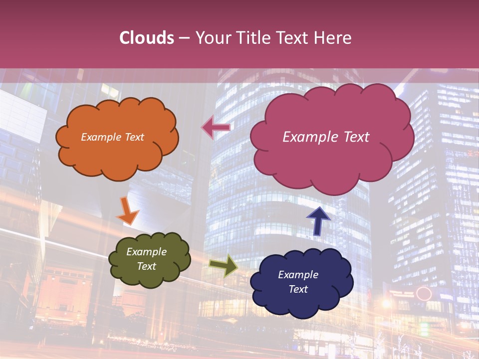 Night City Vector PowerPoint Template