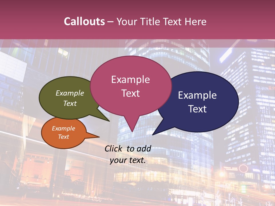 Night City Vector PowerPoint Template