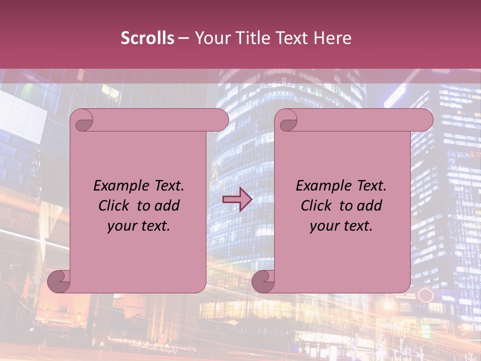 Night City Vector PowerPoint Template