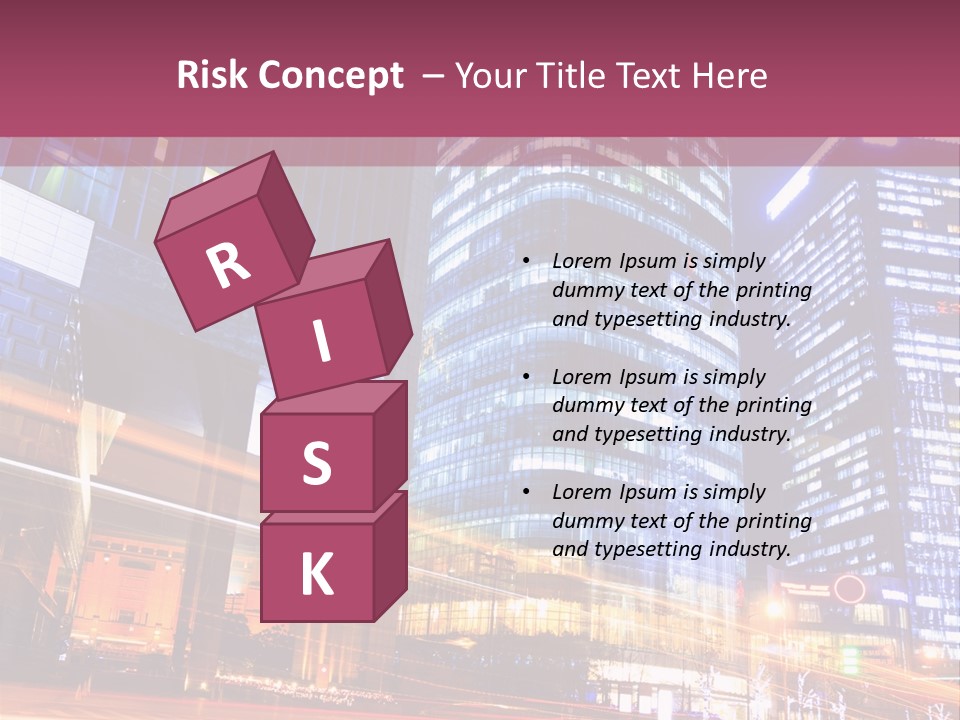 Night City Vector PowerPoint Template