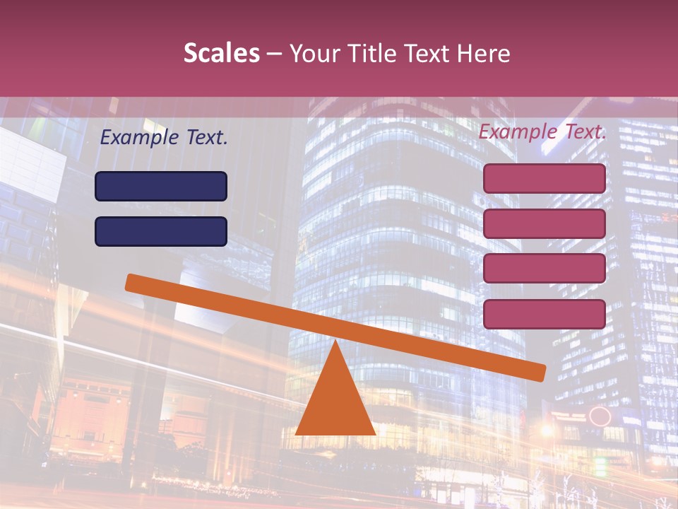 Night City Vector PowerPoint Template