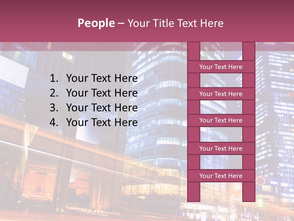 Night City Vector PowerPoint Template