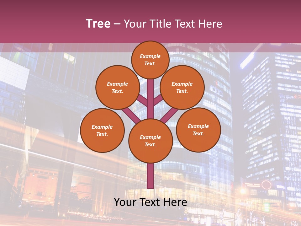 Night City Vector PowerPoint Template