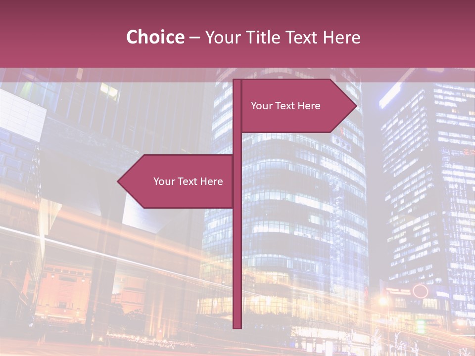 Night City Vector PowerPoint Template