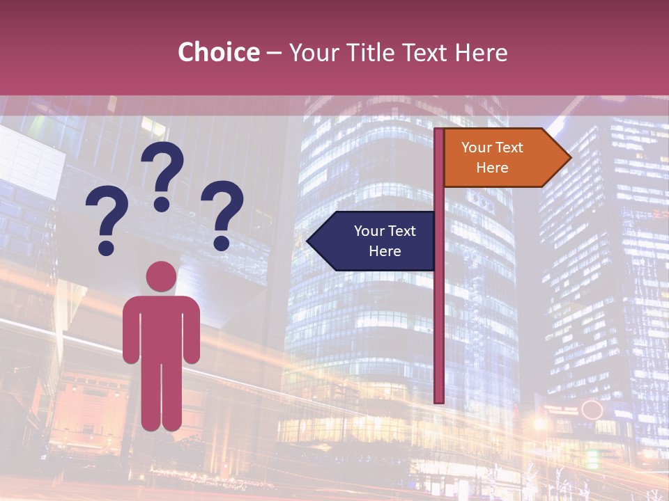 Night City Vector PowerPoint Template