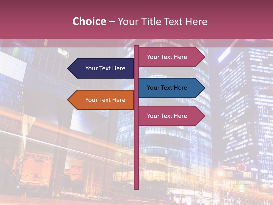 Night City Vector PowerPoint Template