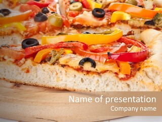 Board Vegetarian Yellow PowerPoint Template