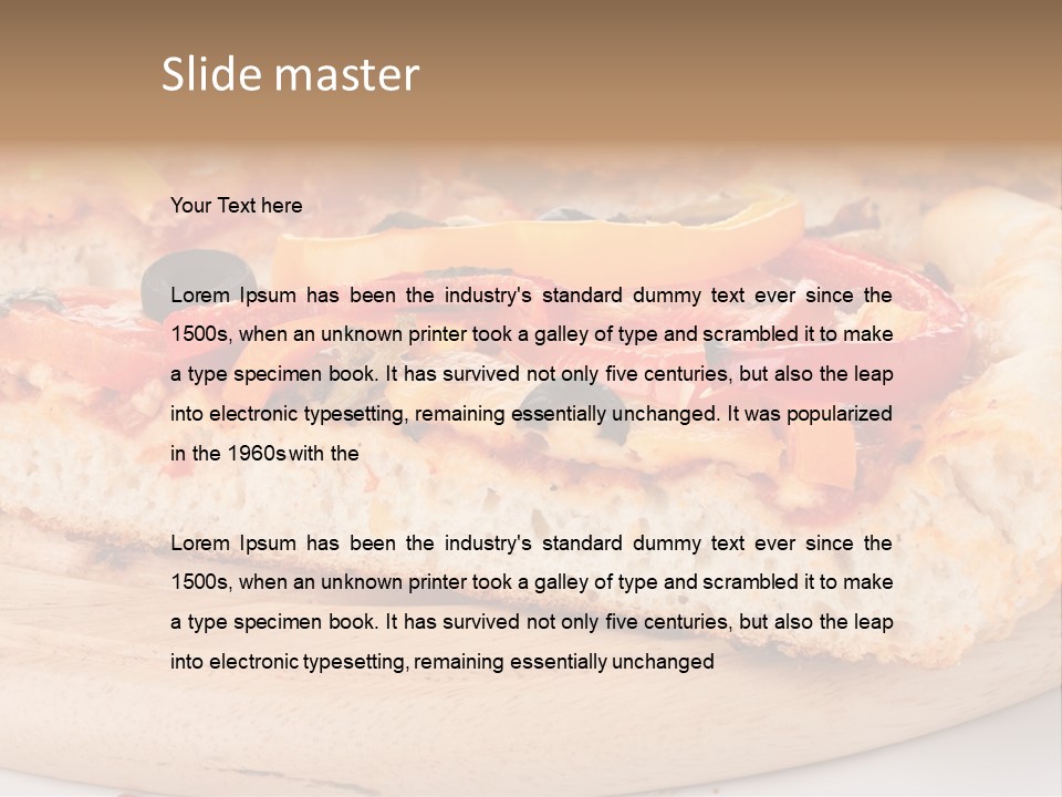 Board Vegetarian Yellow PowerPoint Template