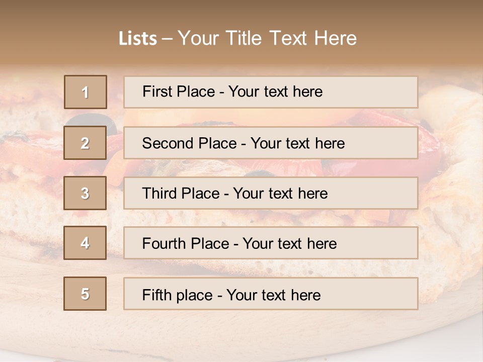 Board Vegetarian Yellow PowerPoint Template
