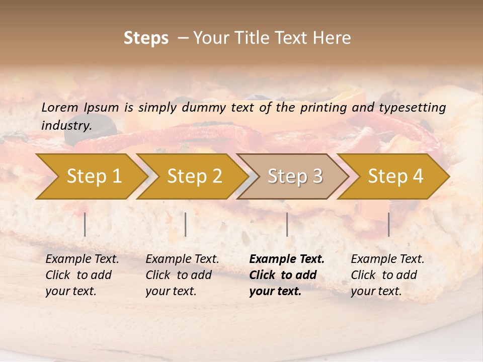 Board Vegetarian Yellow PowerPoint Template