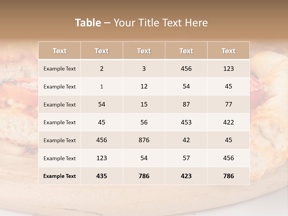 Board Vegetarian Yellow PowerPoint Template
