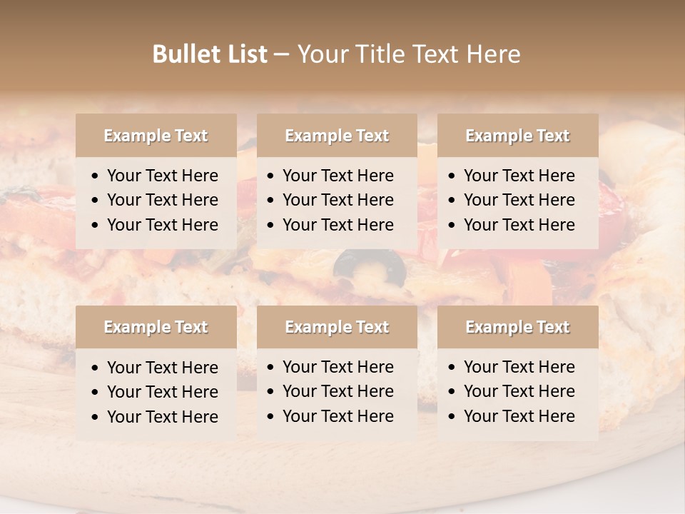 Board Vegetarian Yellow PowerPoint Template