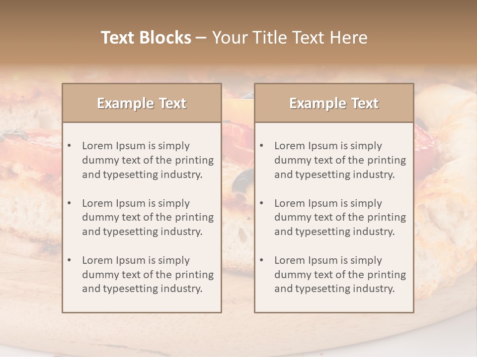 Board Vegetarian Yellow PowerPoint Template