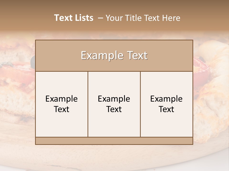 Board Vegetarian Yellow PowerPoint Template