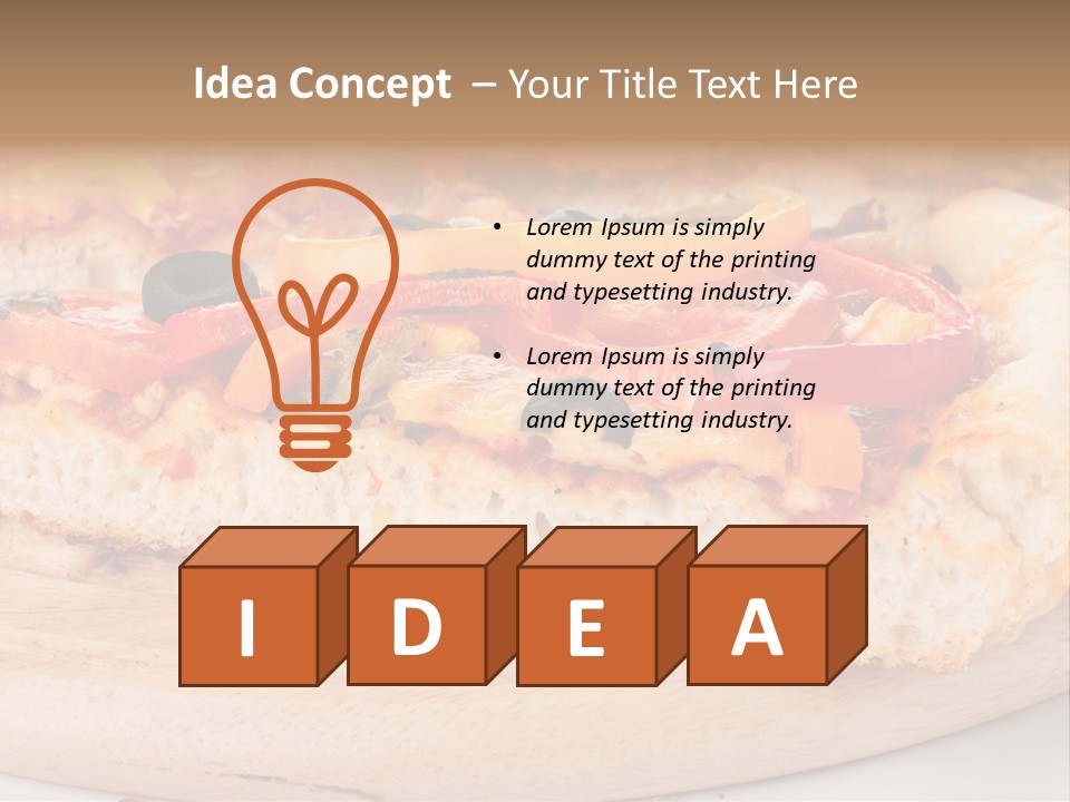 Board Vegetarian Yellow PowerPoint Template