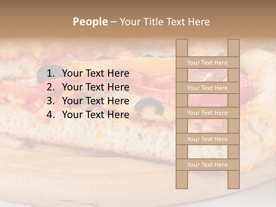 Board Vegetarian Yellow PowerPoint Template
