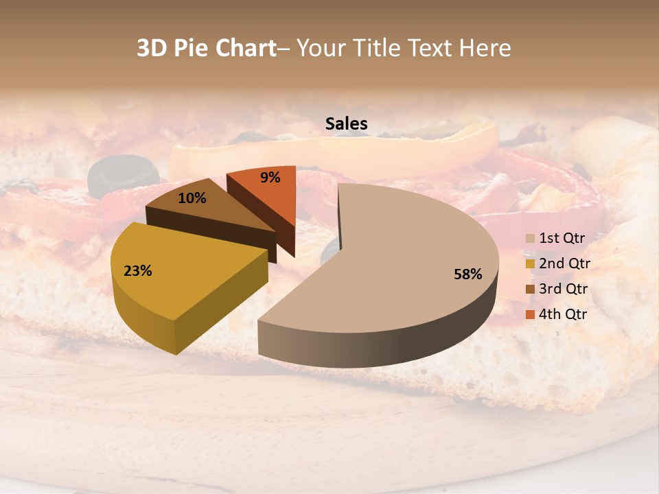 Board Vegetarian Yellow PowerPoint Template