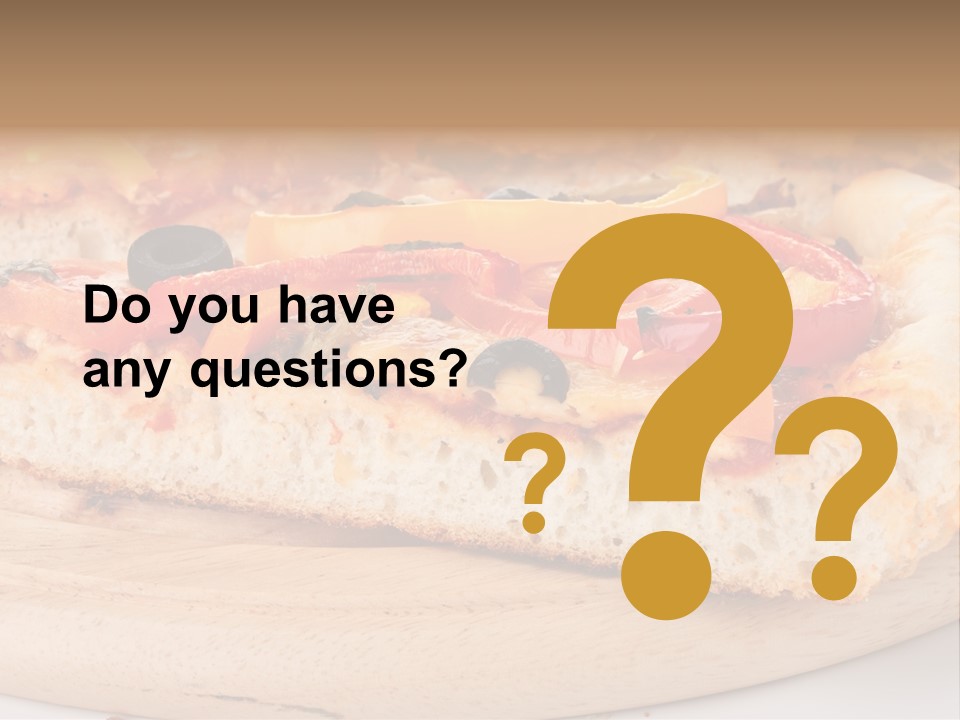 Board Vegetarian Yellow PowerPoint Template