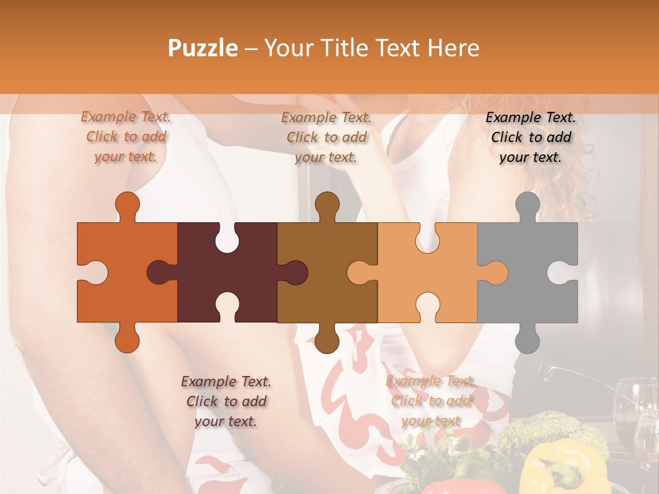 Couple In The Kitchen PowerPoint Template