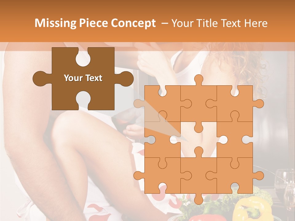 Couple In The Kitchen PowerPoint Template