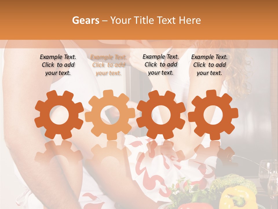 Couple In The Kitchen PowerPoint Template