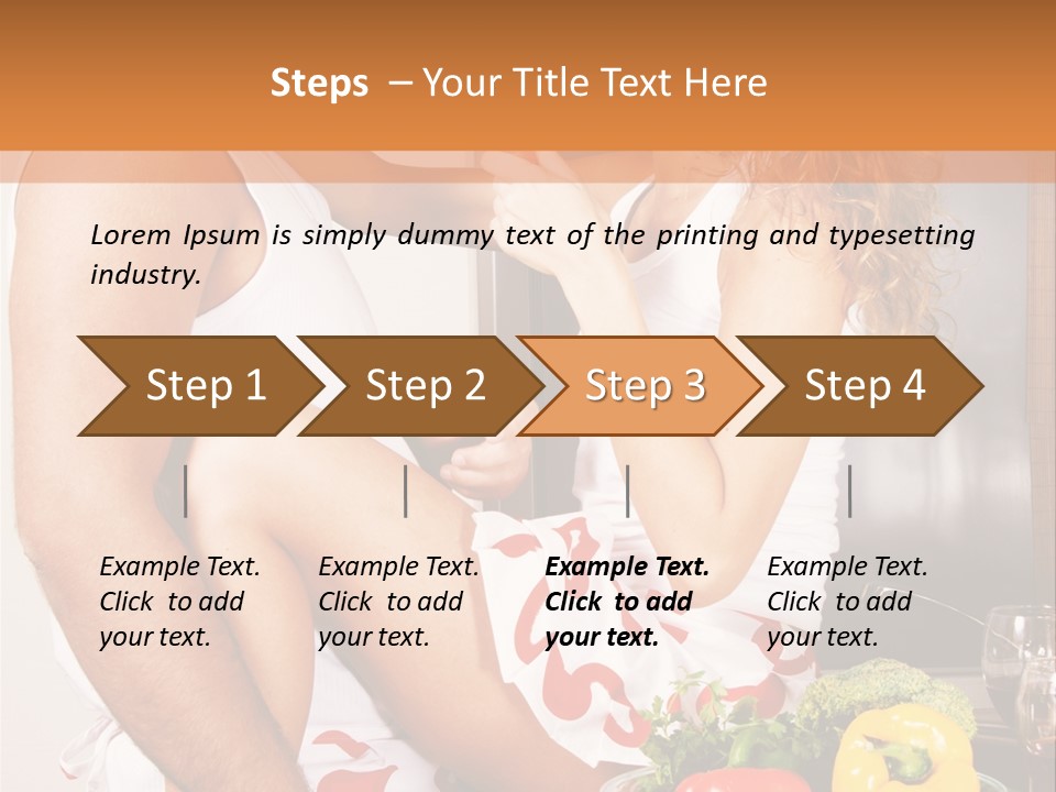 Couple In The Kitchen PowerPoint Template