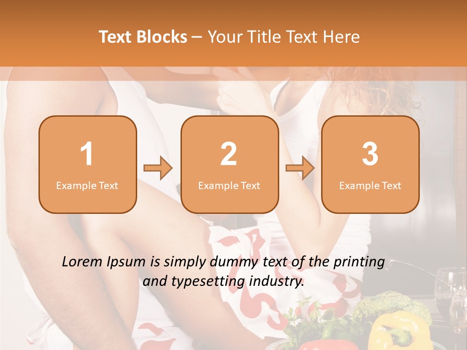 Couple In The Kitchen PowerPoint Template