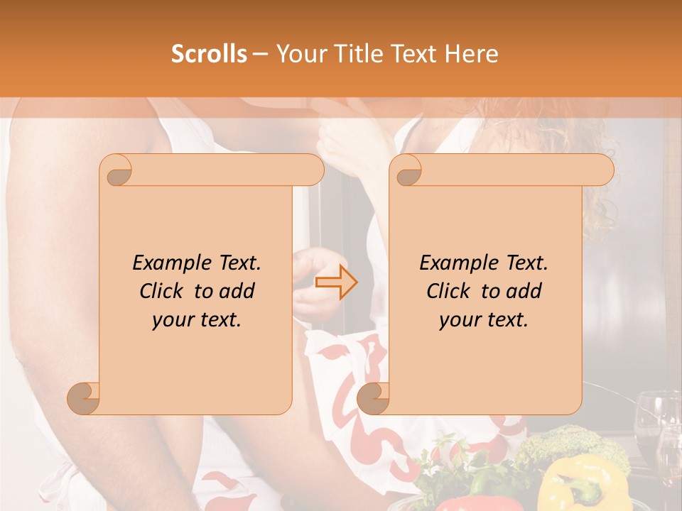 Couple In The Kitchen PowerPoint Template