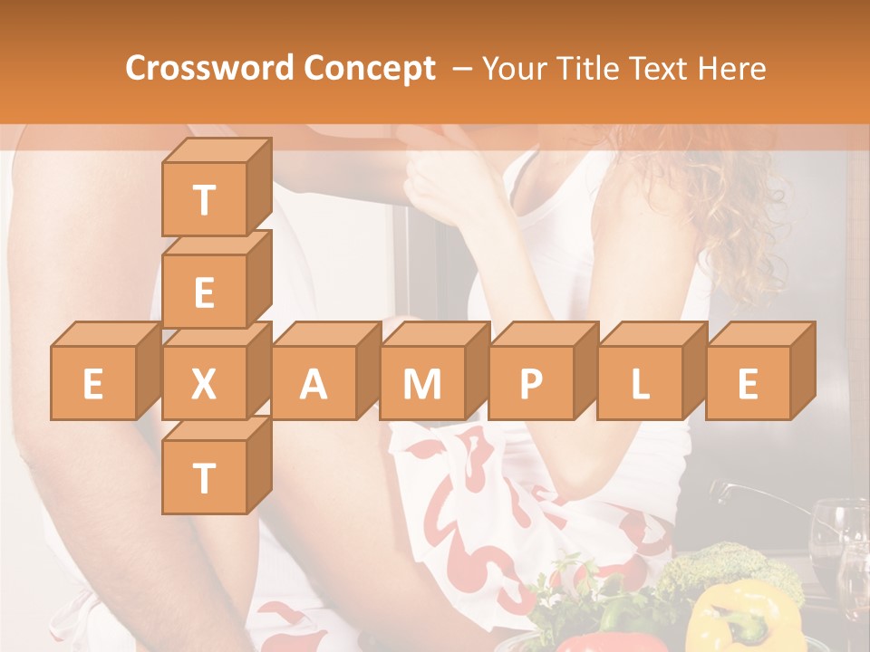 Couple In The Kitchen PowerPoint Template