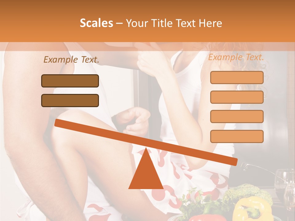 Couple In The Kitchen PowerPoint Template