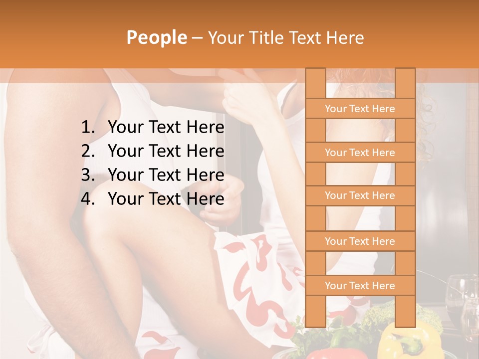 Couple In The Kitchen PowerPoint Template