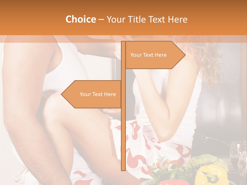 Couple In The Kitchen PowerPoint Template