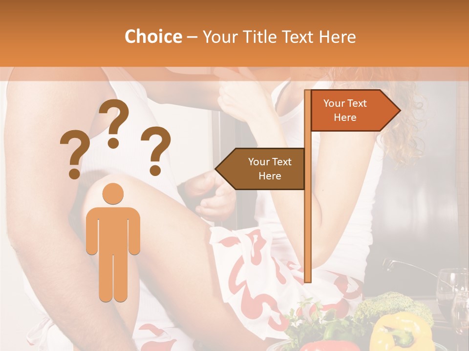 Couple In The Kitchen PowerPoint Template