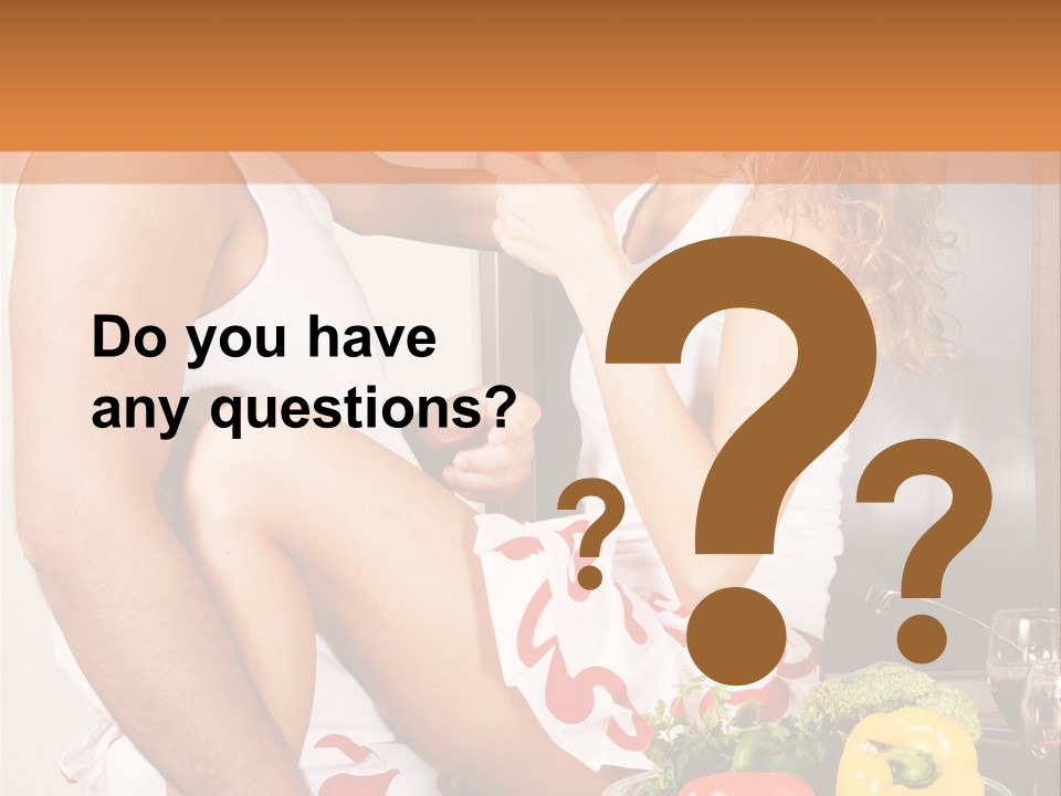 Couple In The Kitchen PowerPoint Template