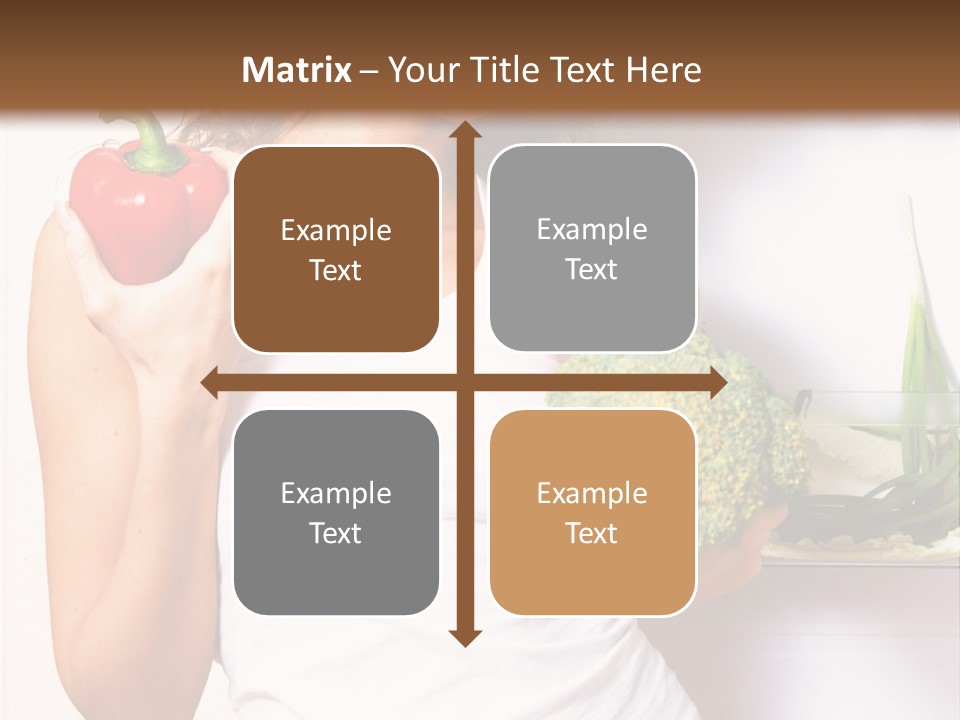 Woman With Vegetables PowerPoint Template