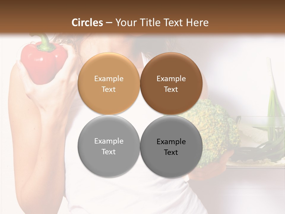 Woman With Vegetables PowerPoint Template