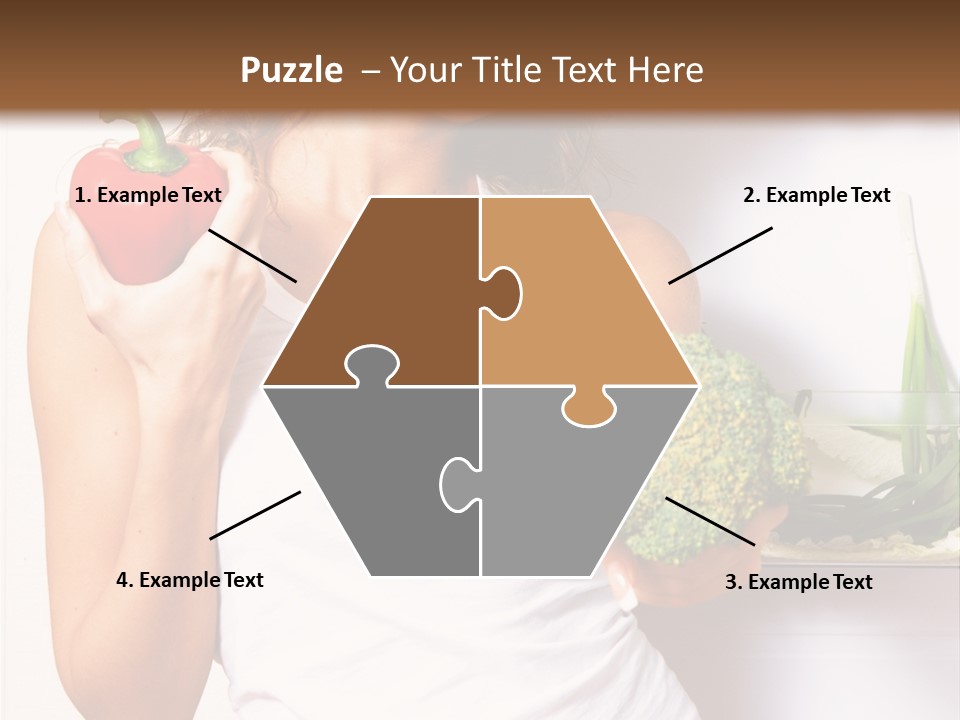 Woman With Vegetables PowerPoint Template