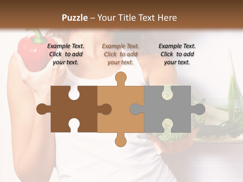 Woman With Vegetables PowerPoint Template