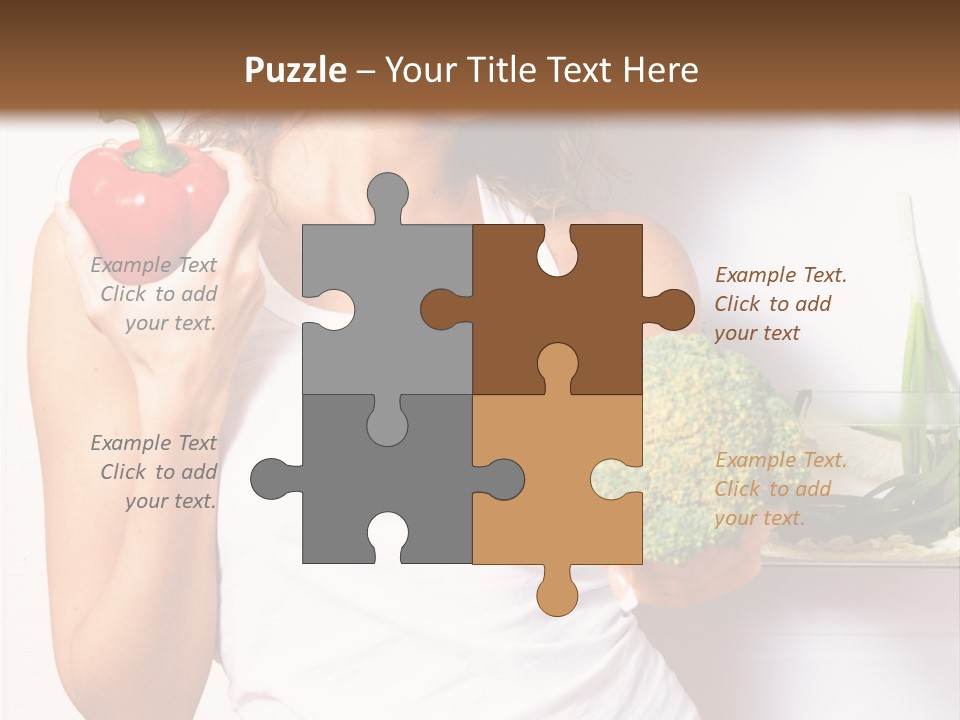 Woman With Vegetables PowerPoint Template