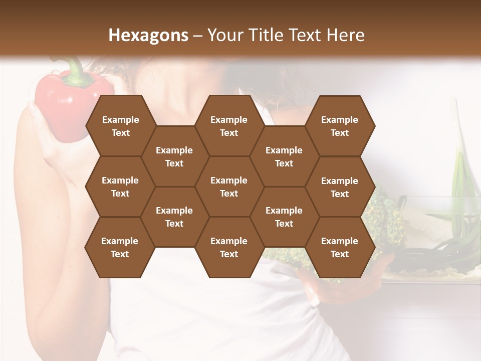 Woman With Vegetables PowerPoint Template