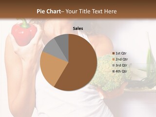 Woman With Vegetables PowerPoint Template