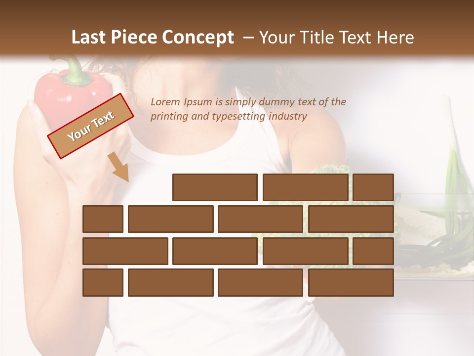 Woman With Vegetables PowerPoint Template