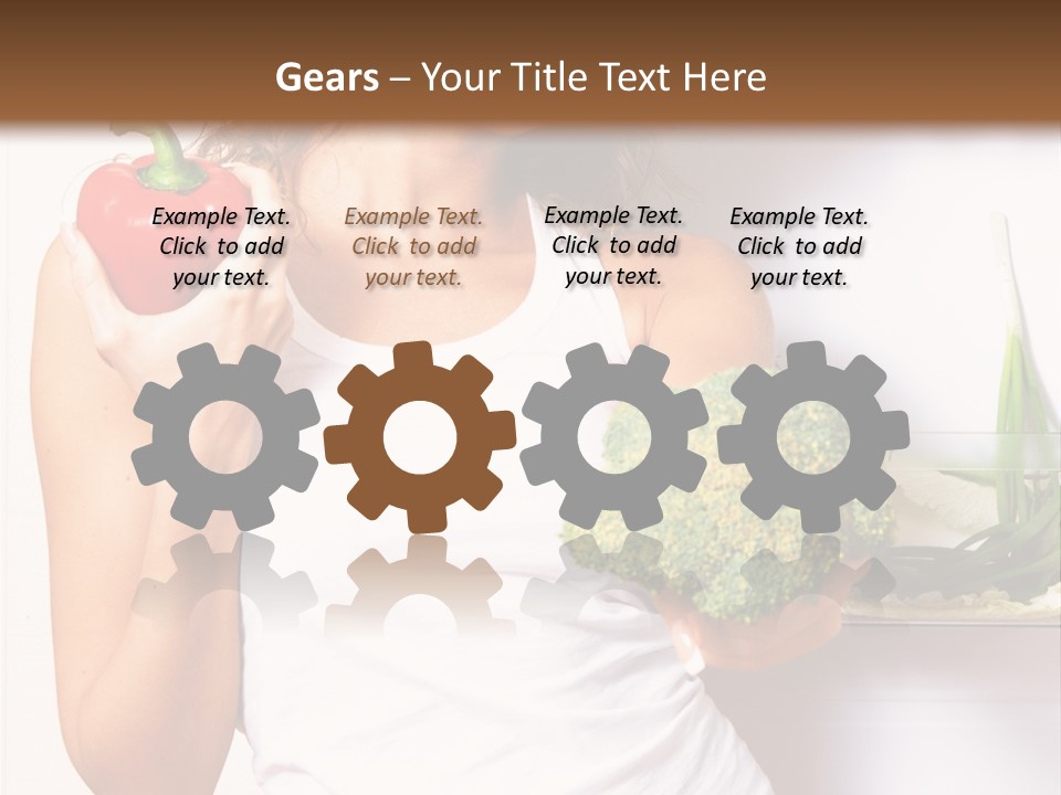 Woman With Vegetables PowerPoint Template