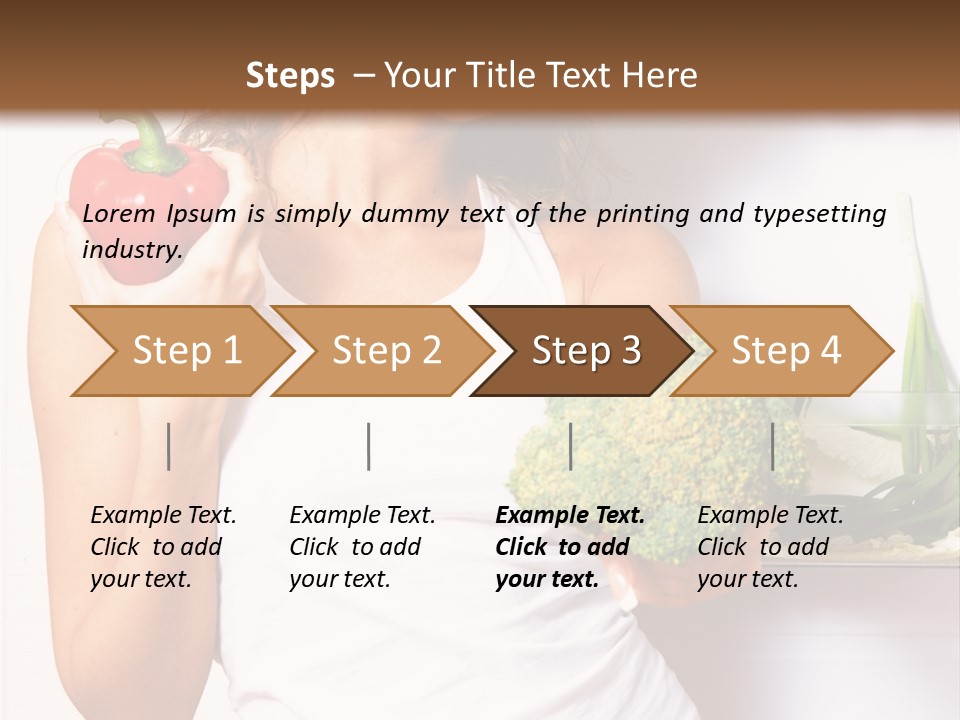 Woman With Vegetables PowerPoint Template