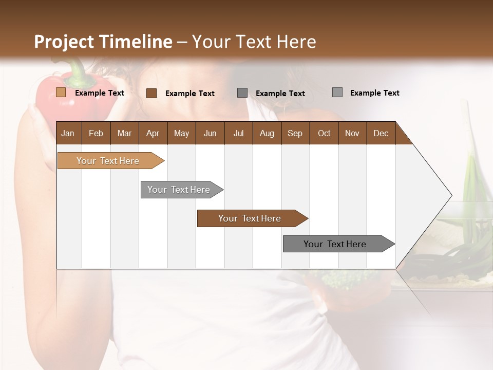 Woman With Vegetables PowerPoint Template