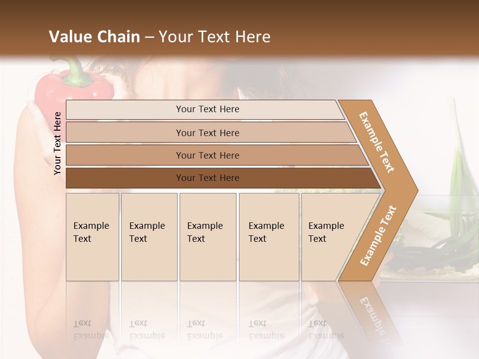 Woman With Vegetables PowerPoint Template
