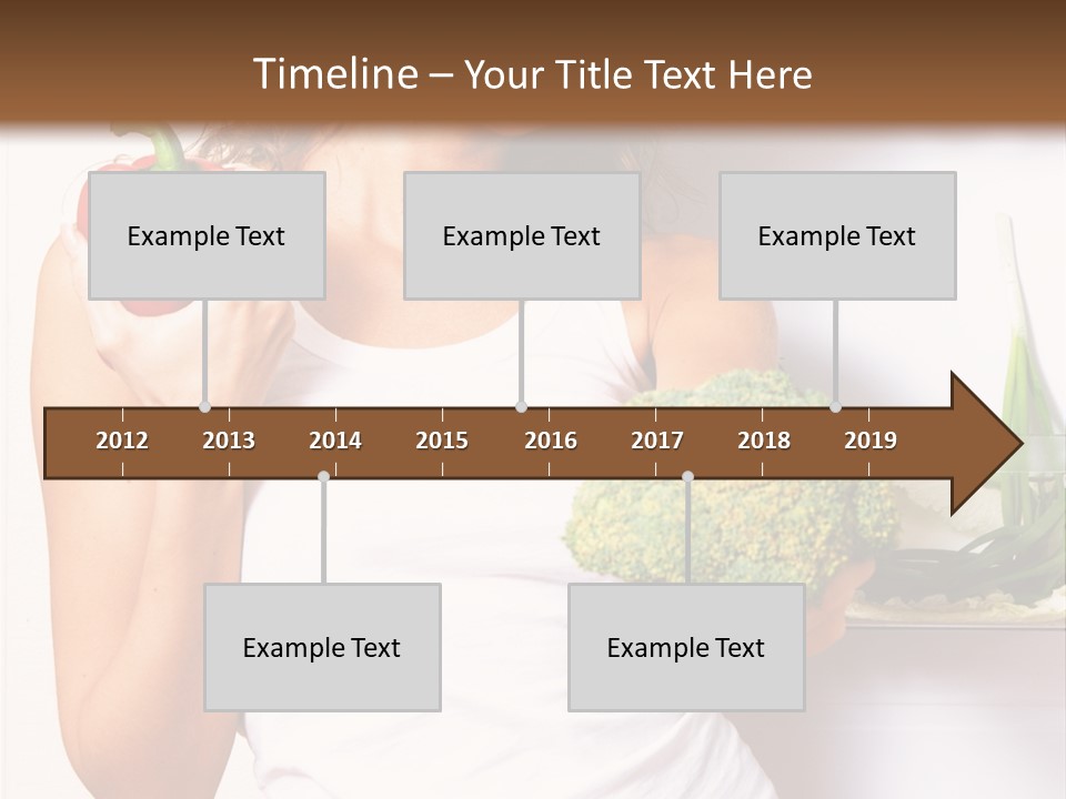 Woman With Vegetables PowerPoint Template