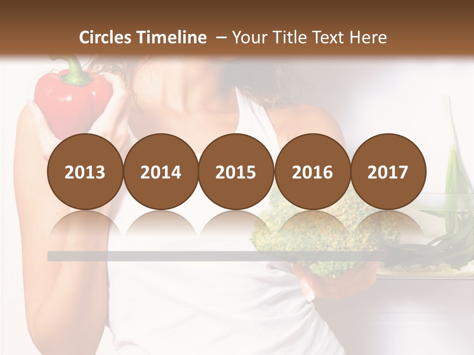 Woman With Vegetables PowerPoint Template