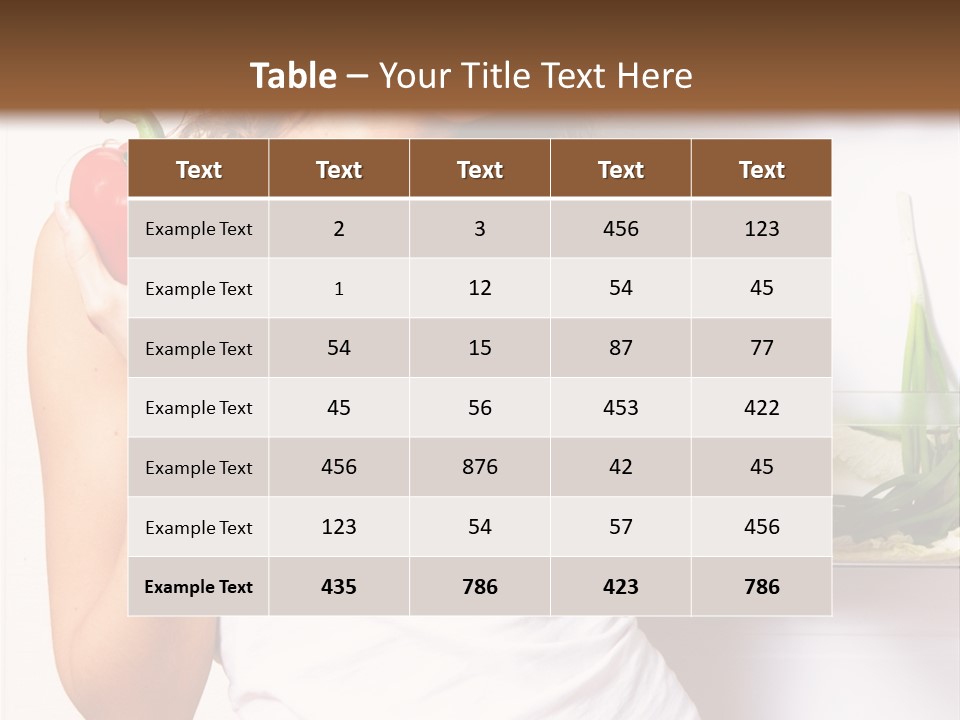 Woman With Vegetables PowerPoint Template