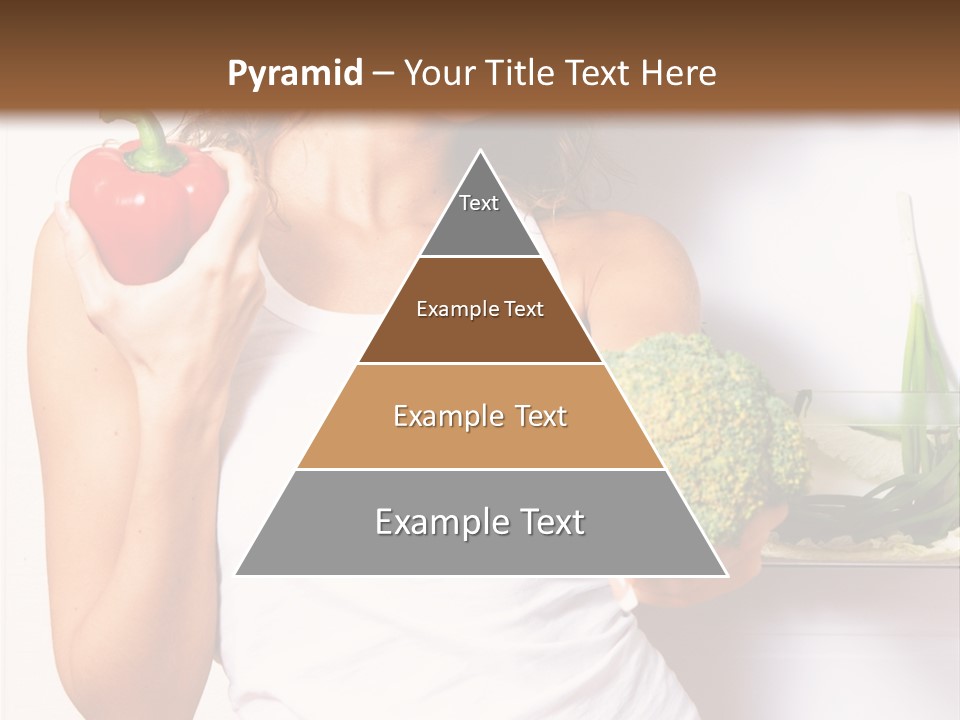 Woman With Vegetables PowerPoint Template